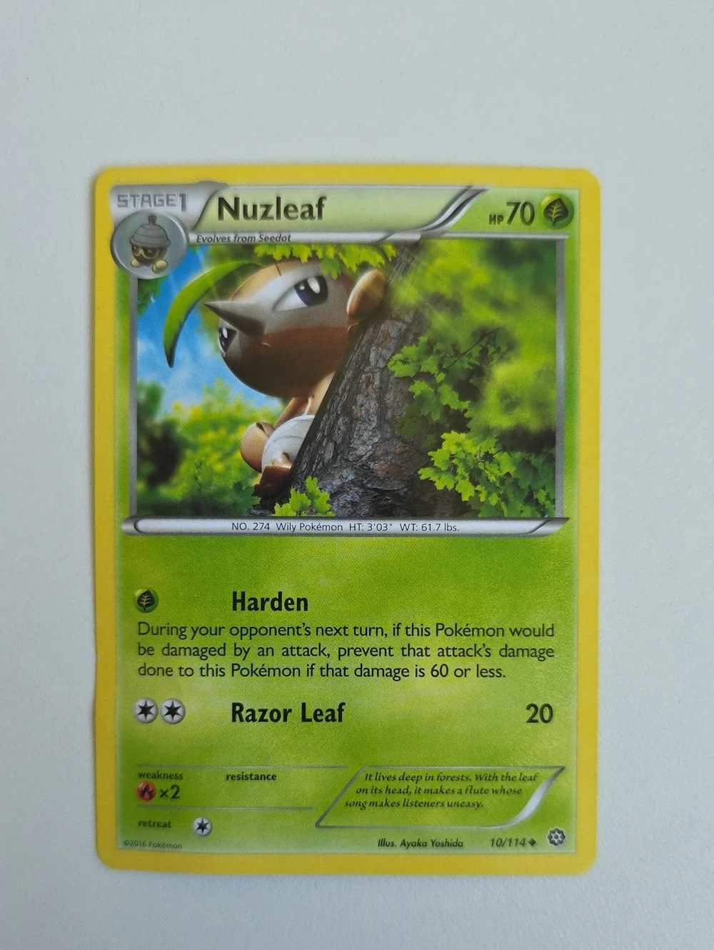 Pokemon Seedot, Nuzleaf, And Shiftry Card